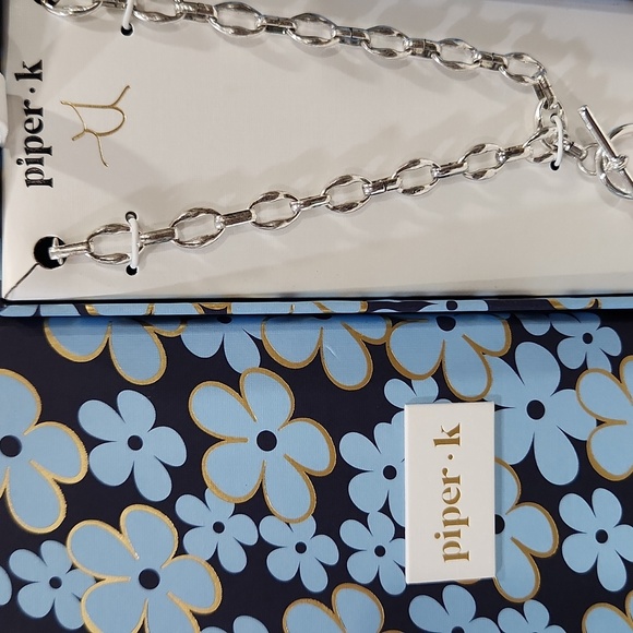 🩷🔹️PIPER K🔹️ Beautiful Pink Rose Quartz 16" Silver-tone necklace - Picture 7 of 8